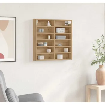 Vinotéka vidaXL Vitrína Artisanový dub 60 x 8,5 x 58 cm kompozitní dřevo [869190]