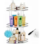 Rohová polička do koupelny SPRINGOS HA7542 nerezová