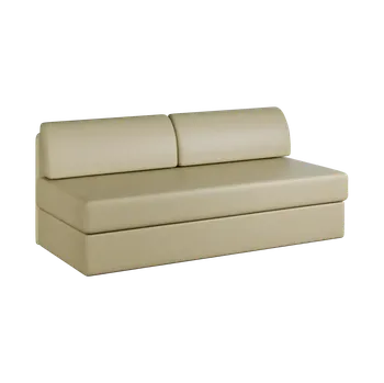 Sedací souprava MARIANA S OPĚRKOU rošt, válenda celočalouněná, koženka HOLY BE 5 - koženka krémová