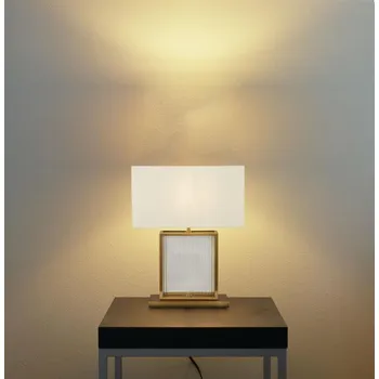 Svítidlo Searchlight EU54210SB Stylová stolní lampa CLARENDON GOLD