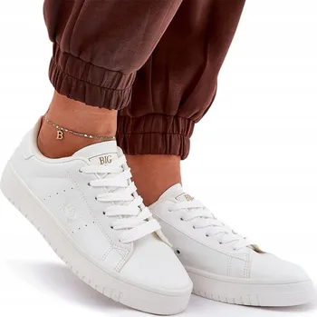 Dámské tenisky Bílé dámské tenisky Big Star z ekokůže, sportovní boty, sneakers NN274577 velikost 37