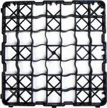 SimpleJack Černá plastová zátěžová zatravňovací dlažba N50 - 49,5 x 49,5 x 5 cm