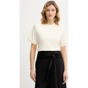 Pánské tričko Bavlněné tričko BOSS Eharpa 50552064 béžová 01X, vel. S