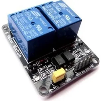 Relé LaskaKit_cz 2-kanály relé modul 5VDC 250VAC 10A