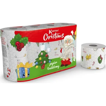 Toaletní papír Suchý toaletní papír bez vůně Kartika 8 ks