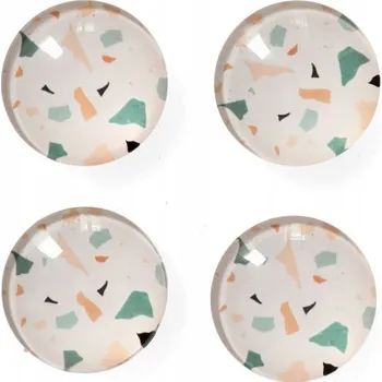 Obraz MAGNETY NA LEDNIČKU NA POZNÁMKY KULATÉ BAREVNÉ MAGNETY TERACO 4 ks