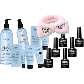Kosmetická sada Kosmetická sada Ziaja jeju modrá pro tělo a obličej se štětci