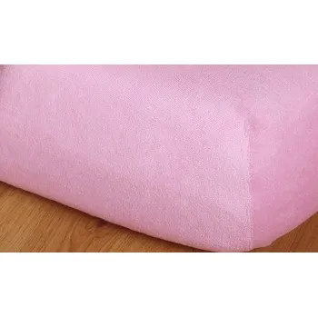 Prostěradlo froté 120x220cm vyšší matrace starorůžová