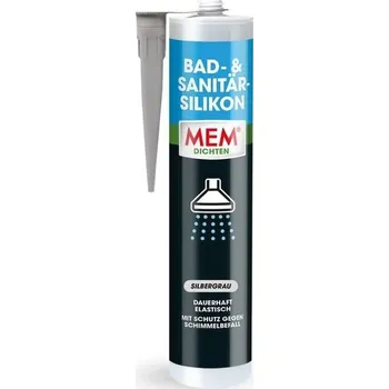 MEM Koupelnový a sanitární silikon, Trvale elastický silikonový tmel s ochranou proti plísním, Pro