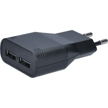 Solight USB nabíjecí adaptér, 2x USB, 3400mA max., AC 230V, černý, DC48