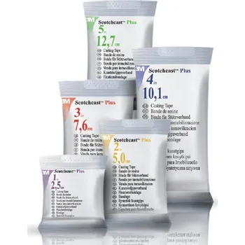 Sádra 3M™ Scotchcast™ Plus - 82003R - červený - 7,6 cm x 3,6 m - Lehká sádra tuhá (rigidní)