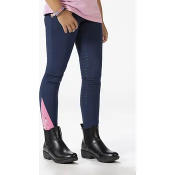 Jezdecké kalhoty Jezdecké rajtky Horse Spirit- silikonový sed Barva: Modrá, Velikost: 146/152