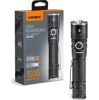 Svítilna Svítilna Ręczna Akumulatorowa LED 20W 1500lm 6 Trybów Pracy USB-C Wodoszczelna IP66 Videx