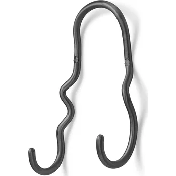 Věšák Ferm Living, Věšák Curvature dvojitý černá mosaz - Formadore