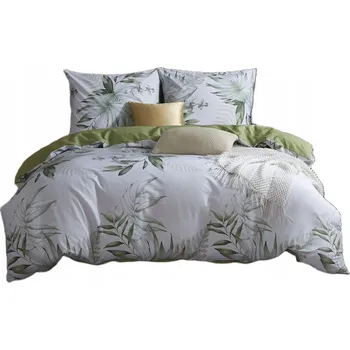 Povlečení POVLEČENÍ 160x200 + 2 POVLEČENÍ NA POLŠTÁŘ 70x80 OBOUSTRANNÉ SATÉNOVÉ LISTY