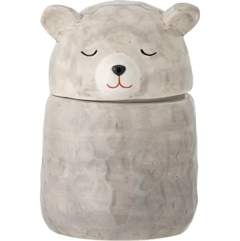 Dóza na potraviny Bloomingville, Nádoba Puk s víkem 440 ml šedá - Formadore