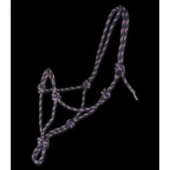 Vybavení pro koně Ohlavka provazova Waldhausen Barva: modrá/bílá/červená, Velikost: VB modrá/bílá/červená