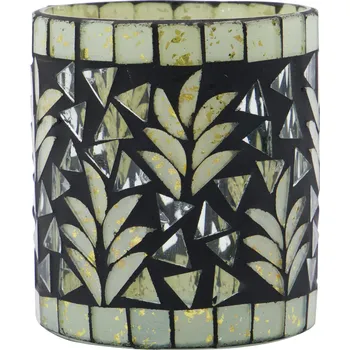 Svícen House Doctor, Stojan na čajovou svíčku Palm 8 cm černý - Formadore