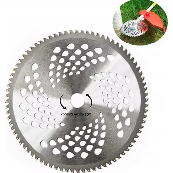 Pilový kotouč 255x25,4mm Vidiový kotouč pro křovinořez, vyžínač, 80 zubů s karbidem wolframu