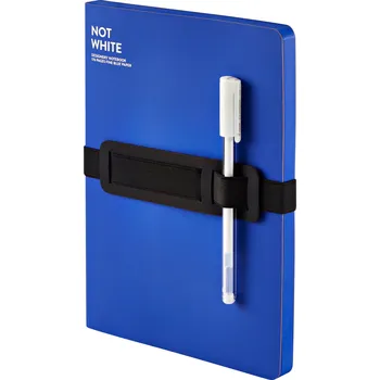 Diář Nuuna, Nelinkovaný zápisník Not White 120 g/m² L 144 stran sytě modrý - Formadore