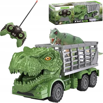 RC model auta WOOPIE Auto na dálkové ovládání RC Dinosaurus Hnědé + Figurka
