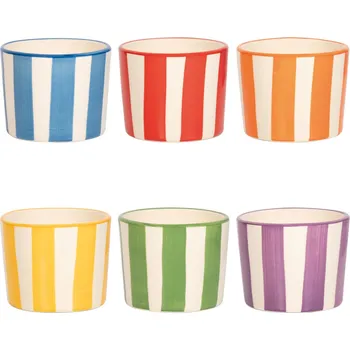 Zafferano, Hrnky Lido Righe s pruhy 230 ml 6 ks - Formadore