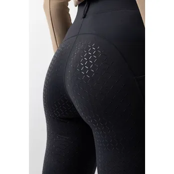 Jezdecké kalhoty Dámské zimní legíny Horze Dea Fullgrip modré Velikost: 38