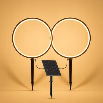 Venkovní osvětlení Solární lampa , zapíchnutá Eko-Light , černá, 33,5 cm, 2 ks