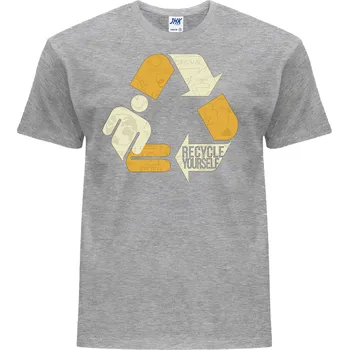 Pánské tričko panske_levne_tricko_potisk_recykluj_sebe Barva: Grey melange - šedá směs, velikost: 5XL