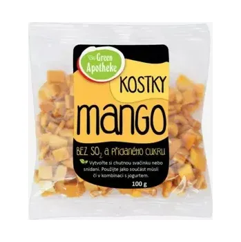 Sušená potravina Mango kostky bez přidaného cukru
