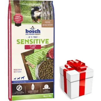 Krmivo pro psa Bosch Sensitive jehněčí & rýže, jehněčí maso a rýže (nová receptura) 15 kg + překvapení pro psa ZDARMA