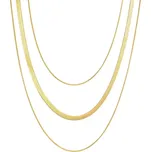 Victoria Filippi Stainless Steel Trojitý ocelový náhrdelník Simona Gold - chirurgická ocel NH1325-NC-1647G Zlatá 38 cm + 5 cm (prodloužení)