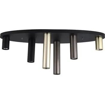 Searchlight 50571-6BK - Stropní svítidlo TUBES 6xGU10/10W/230V 80x30 cm