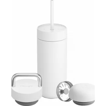 Termohrnek Fellow - Carter Move Mug 3 v 1 - termohrnek + 3 víčka - bílý matný 473 ml