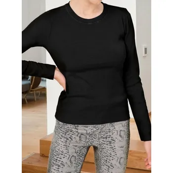 Dámská halenka Sinsay - Žebrovaná halenka - černá - 471EU-99X - 471EU-99X-S