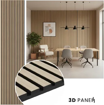akustický panel akustický panel 3D, 60 x 260 cm T vzor dub dřevěná dýha