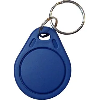 Samolepící etiketa Elatec RFID Mifare čip, přívěsek na klíče, 13,56 MHz, modrý RFID-MF-KEY-BLUE
