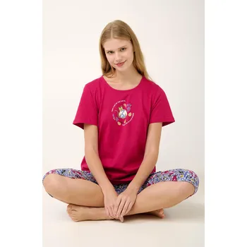 Dámské pyžamo Vamp Bavlněné dámské pyžamo s kapri kalhotami 20931