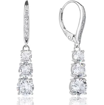 Náušnice JKB Jewel Stříbrné visací náušnice Reny se zirkony