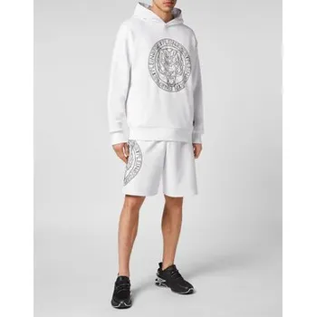 Pánská mikina Plein Sport Mikina 1177 Bílá Regular Fit XL