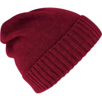 Čepice Fiebig - Headwear since 1903 Bordo unisex čepice s kašmírem od Fiebig Velikost: Unisize (S-XL)