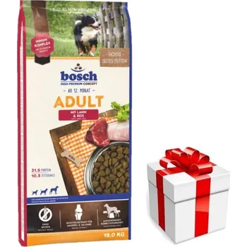 Krmivo pro psa Bosch Adult jehněčí a rýže 15kg + překvapení pro psa ZDARMA