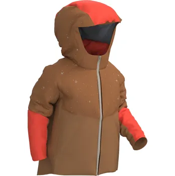 WEDZE Dětská lyžařská bunda nastavitelná 1–5 let 500 Toddler 73–81cm,12–18M KAŠTANOVÁ|OKROVÁ