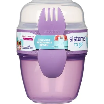 Svačinový box Sistema Svačinový kelímek To Go 515 ml Barva: misty purple