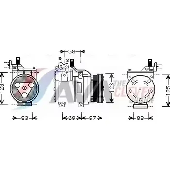 Kompresor klimatizace AVA QUALITY COOLING Kompresor klimatizace ** CLEVER FIT ** AVA HYAK093 + DOPRAVA ZDARMA!