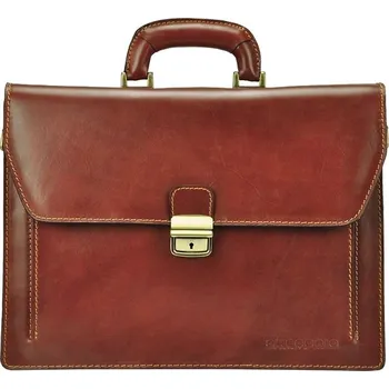 Pánská aktovka Gregorio Kožená aktovka Samuel hnědá