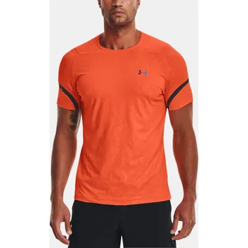 Pánská móda Pánské tričko Under Armour UA Rush 2.0 Emboss SS 1370318-825 Oranžová SM