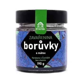 BORŮVKOVÁ ZAVAŘENINA S MÁTOU 190 g