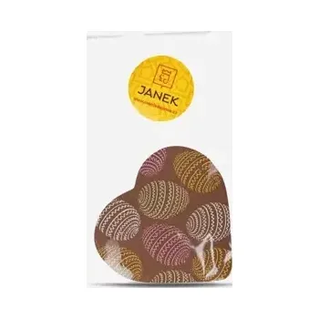 Čokoláda Mléčné čokoládové srdíčko s velikonočním potiskem 14 g