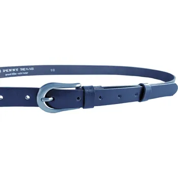 Opasek Dámský kožený úzký pásek 178-56 tmavě modrý, velikost 105 cm, Penny Belts